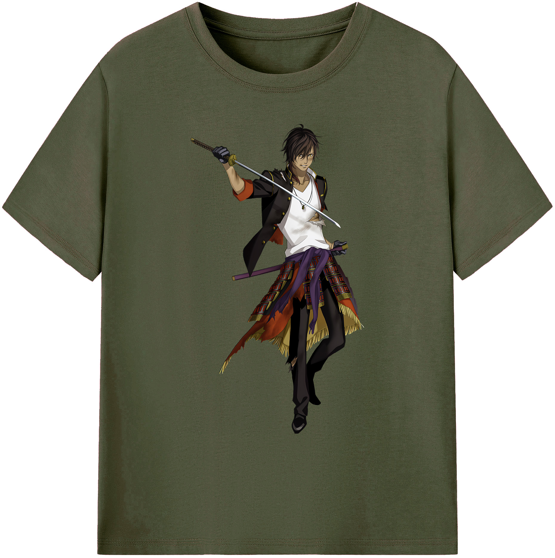（画像用） 刀剣乱舞 Touken Ranbu 綿100％ メンズ半袖Tシャツ｜肌触りやわらか＆通気性